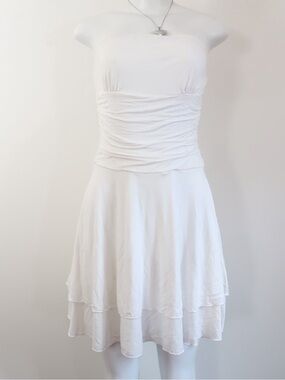 Strapless White Summer Dress